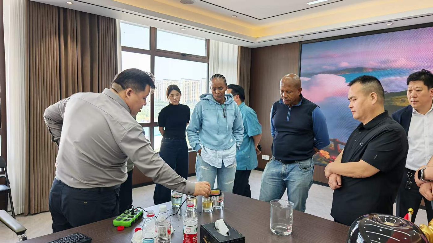 Water treatment demonstration for visiting buyers