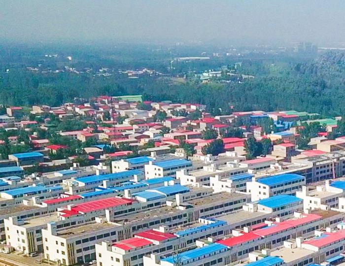 Aerial view of the Baifan production base in Mengzhuang, Zhengzhou